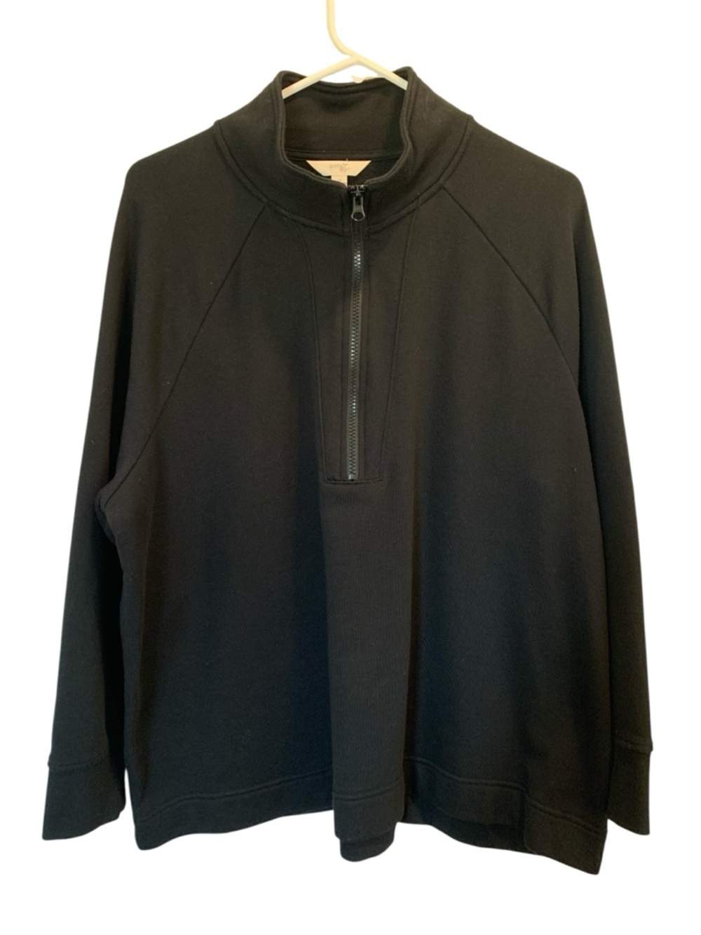 Terra & Sky Sweatshirt Black 1/2 Zip Size 1X